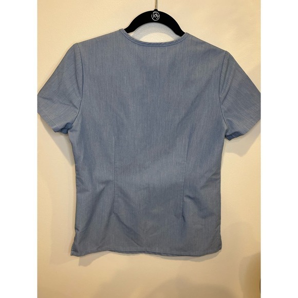 Figs Technical Collection Denim Blue Size XS Scrub Top - Picture 2 of 4